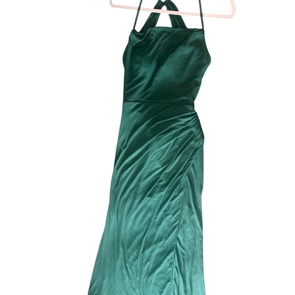 Azazie Deep Green Backless Gown - Picture 6 of 7